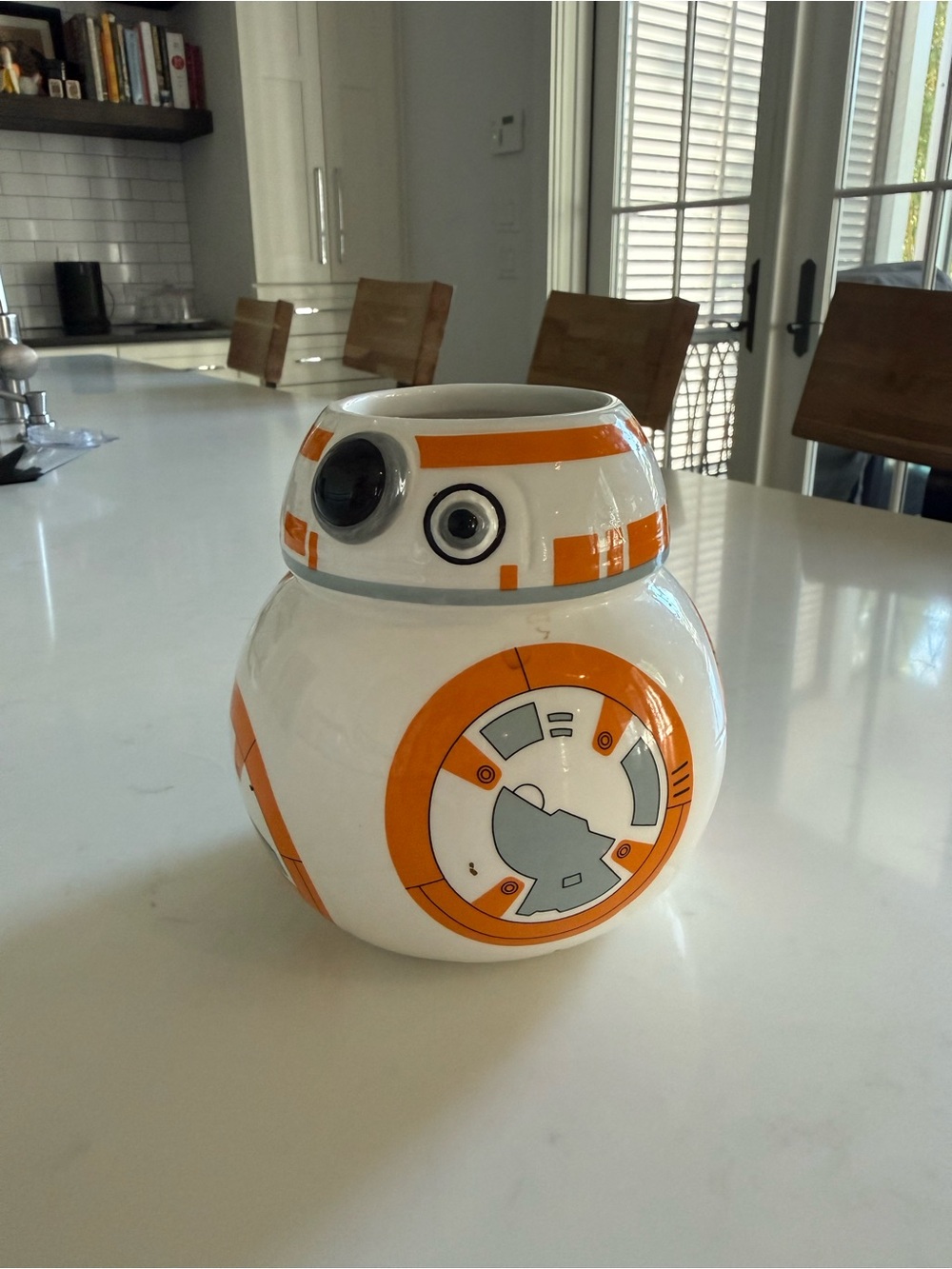 Star Wars BB‑8 Ceramic Vase – White and Orange